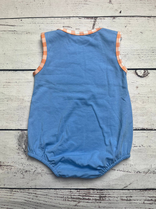Baby Boy Puppy Pumpkin Appliqué Bubble: 3-6M
